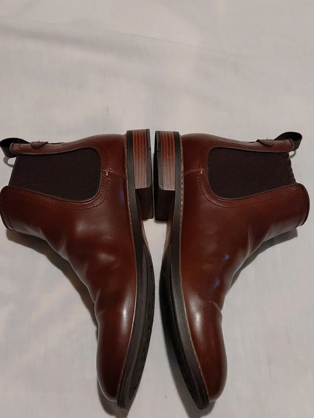 Tommy Hilfiger Men's Brown Faux Leather Chelsea Boots - Dark Brown.